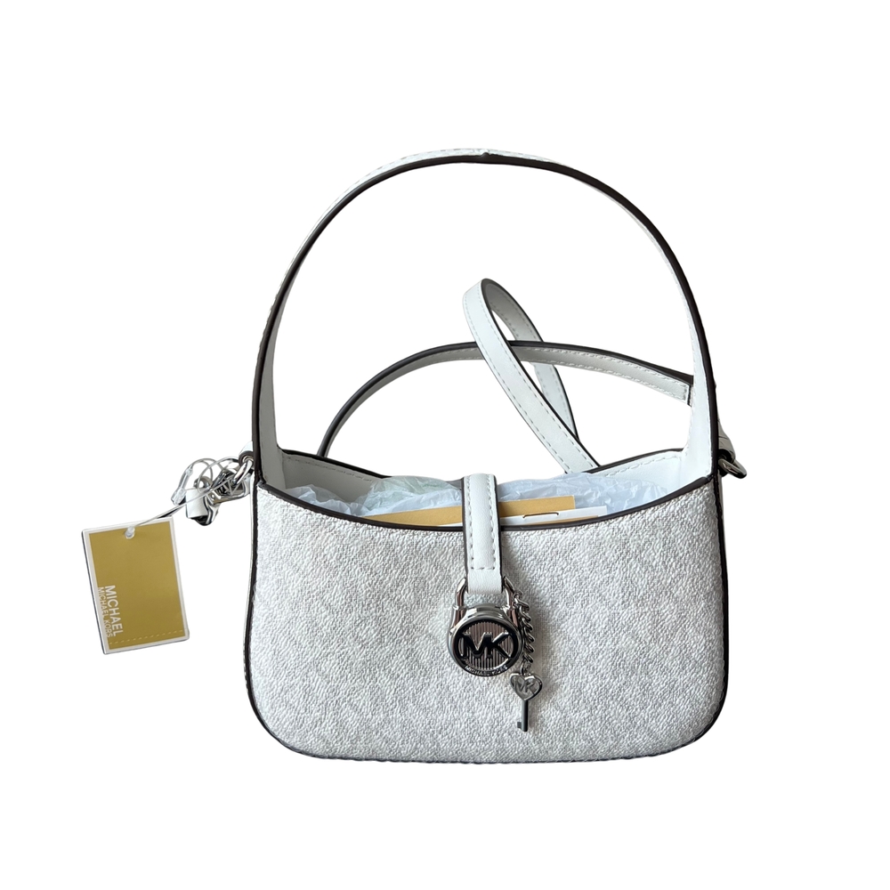 Michael Kors White Shoulder Bag with Structured Design